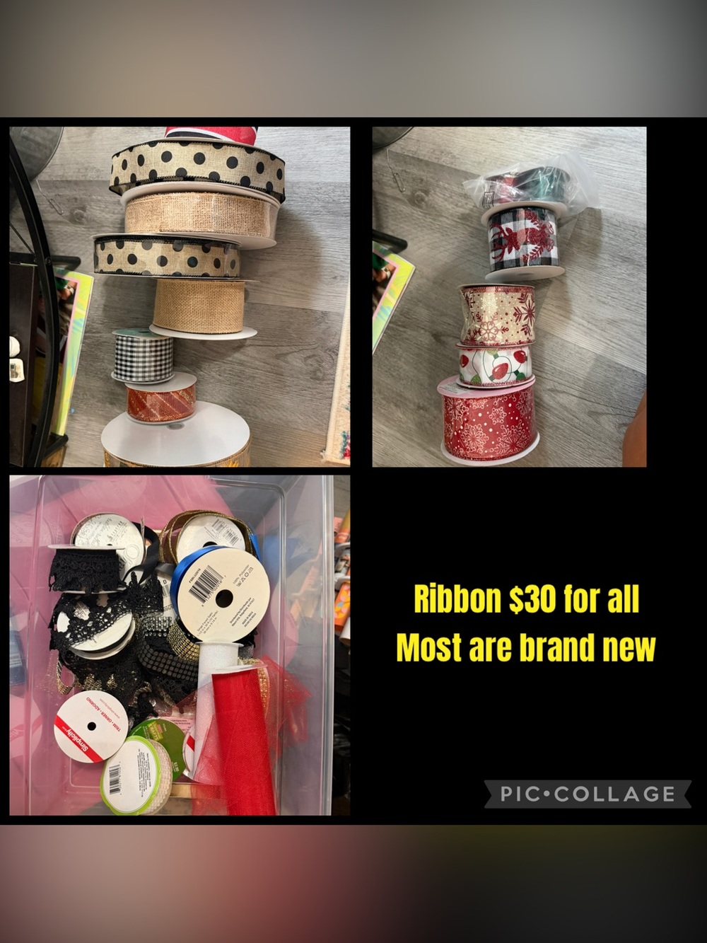 Assorted Red and Neutral Decorative Party Ribbons - Multipack